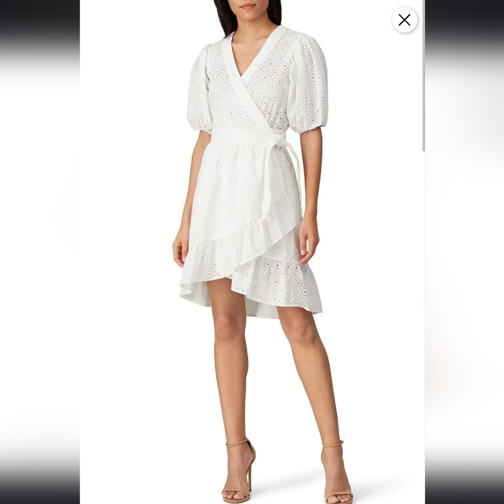Scotch & Soda, Broderie Anglaise Wrap Dress, SZ Medium, in Excellent Condition